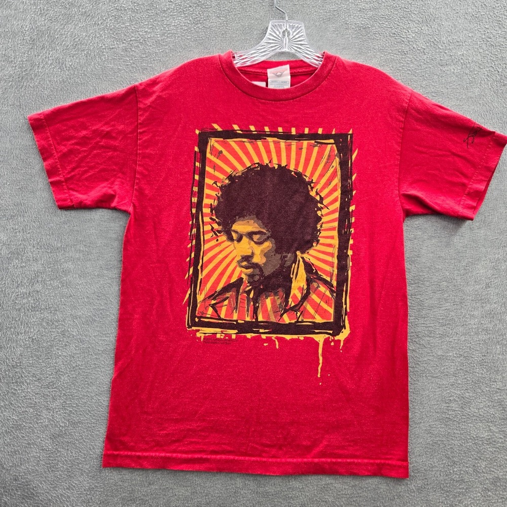 VINTAGE Jimmy Hendrick's Men Shirt Medium Red 2004 Logo Graphic Crew‎ Neck Tee